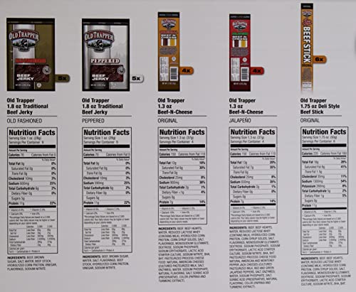 Old Trapper Beef Jerky Variety Pack, 24 Count #TOP1