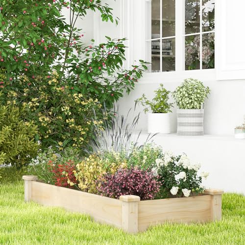 Giantex Wooden Raised Garden Bed, Rectangular Planter Box For Vegetables thumb #7