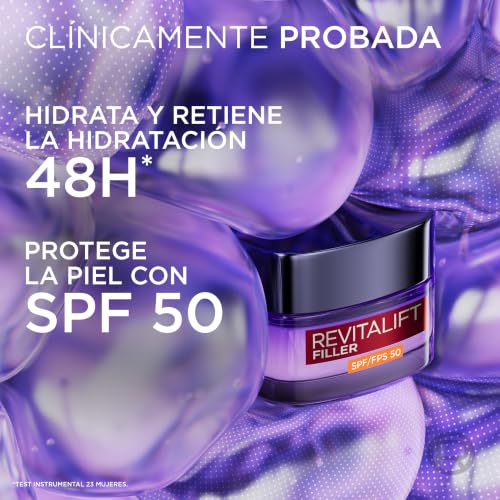 Miniatura 3 de L'Oréal Paris Revitalift Filler Crema Hidratante Día Nº1 con SPF 50, 50ml