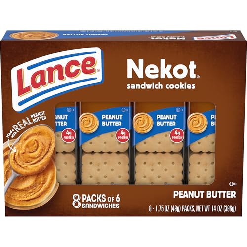 Lance Nekot Peanut Butter Sandwich Cookies Snack Packs, 8 Count 1.75 Oz - image 1