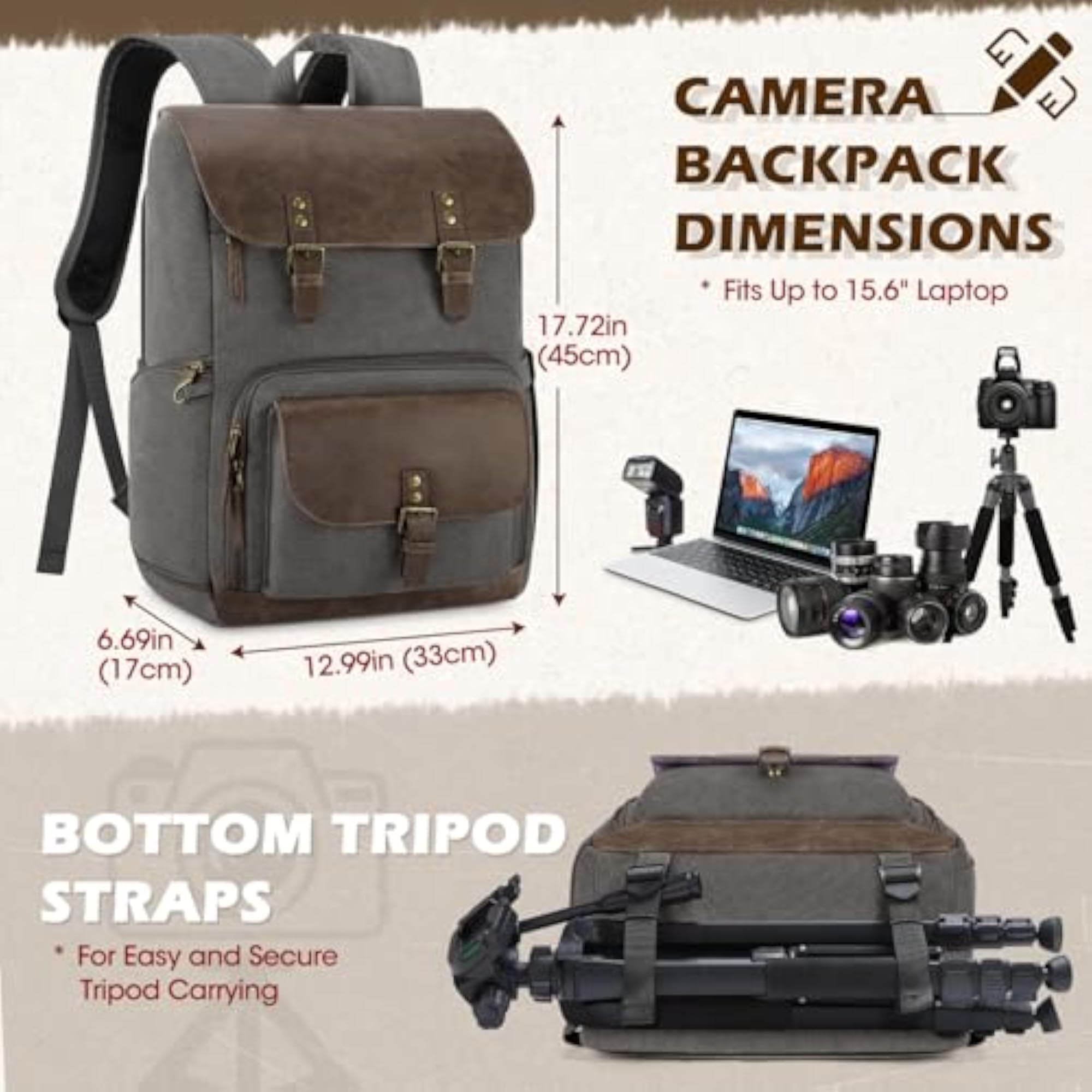 Professional DSLR/SLR Mirrorless Photography Backpack