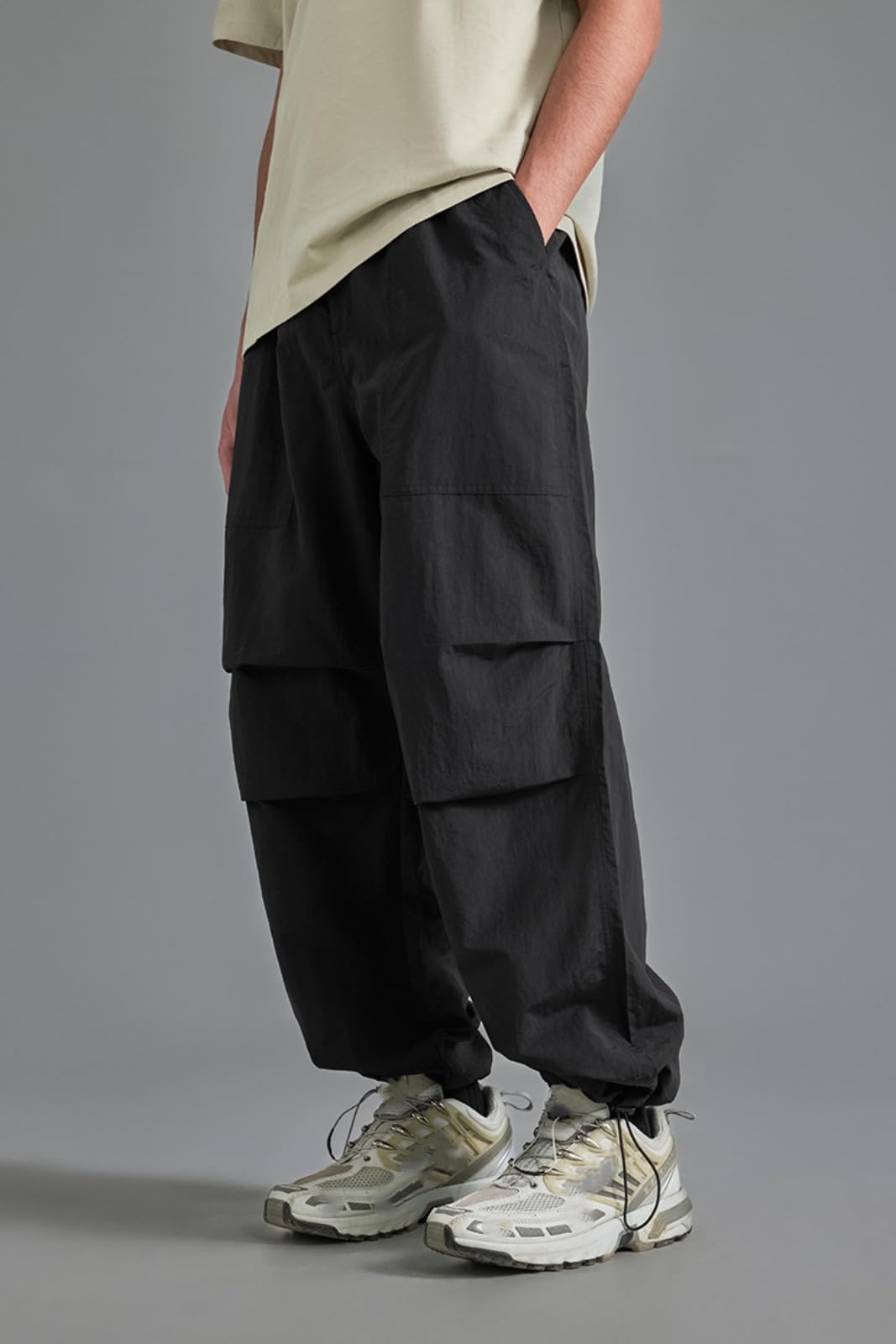 Pantaloni da Lavoro Slim in Stile Coreano a Gamba Larga per Pantaloni Casual da Uomo Primavera ed Estate