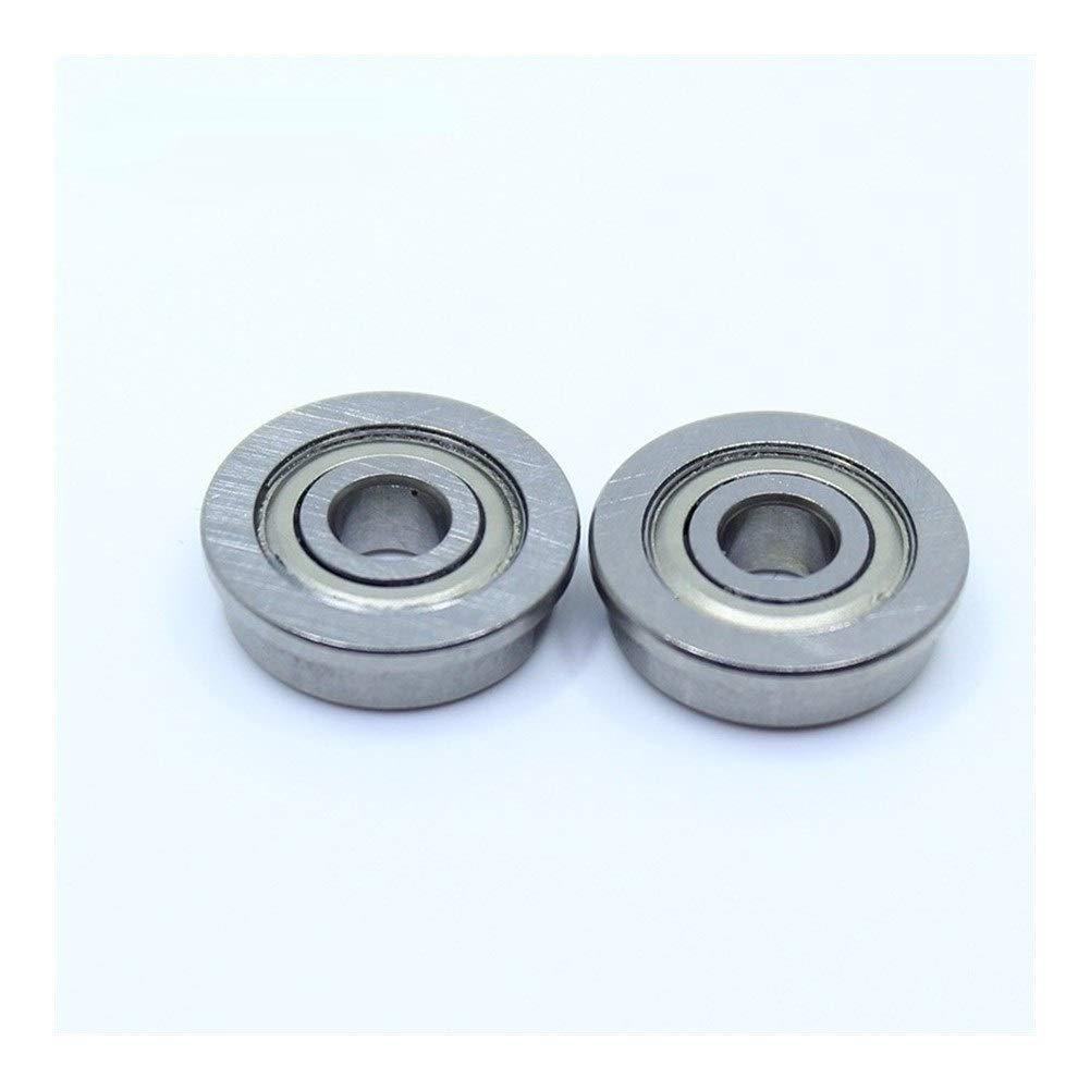SUOFEILAIMU F605ZZ Flange Bearing 5x14x5 mm Deep Groove Ball Bearing ABEC-1 (10 PCS) Precision Bearing F605 Z ZZ Flanged Ball Bearings