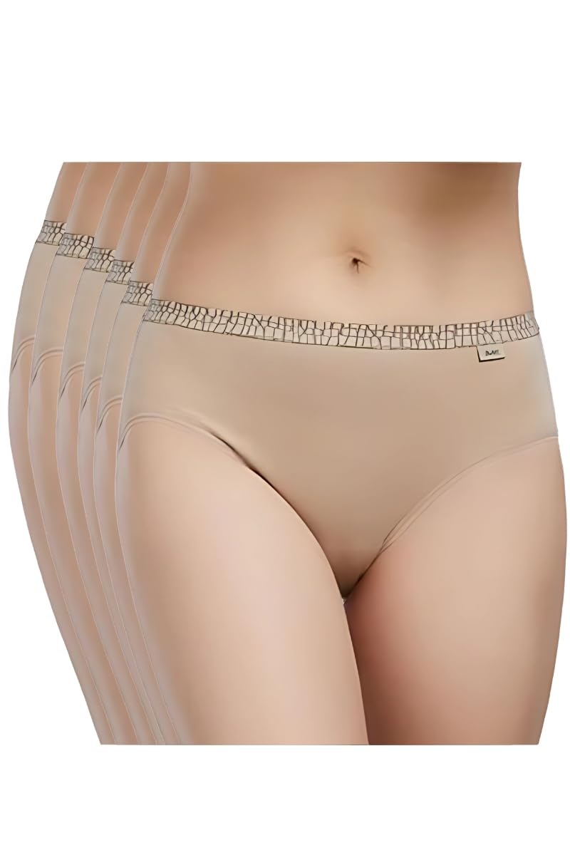 Avet Pack de 6 Bragas 32345 algodón (FR/ES, Letras, L, Regular, Regular, Arena)