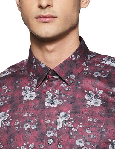 Image of Amazon Brand - Arthur Harvey Men's Printed Regular Fit Shirt (SS20-AH-SH-01 DigiPrn Maroon 46)