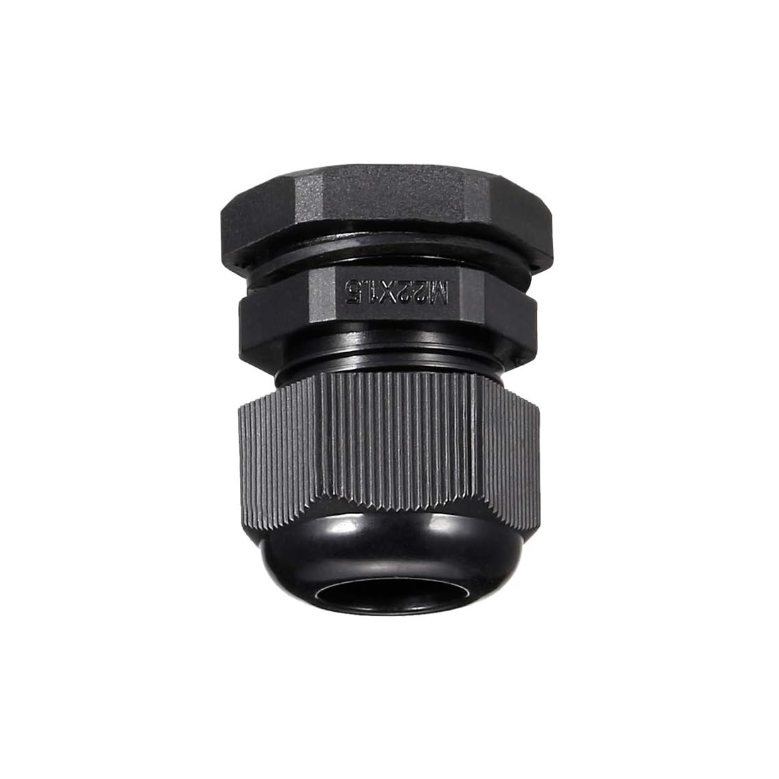 MACHSWON 10Pcs M22 Cable Gland - Durable Threaded Wire Connector with Locknut for 7-12mm Dia Cable Wire, Black