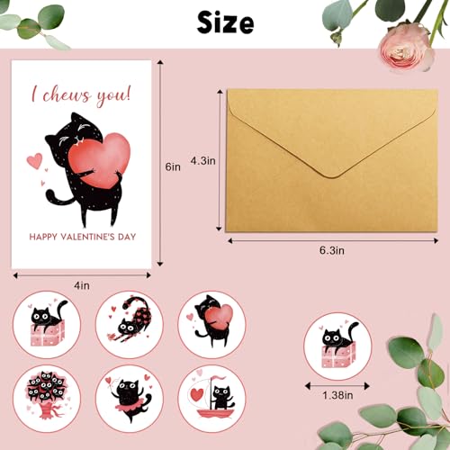 Cartões de Dia dos Namorados em massa para crianças escolares, pacote com 24 cartões engraçados de D