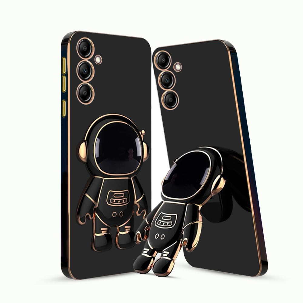 KARWAN®️ 6D Astronaut with Folding Stand Back Cover Case Compatible for Samsung Galaxy M14 5G | Slim electroplated case | Stand case | Soft TPU | Space Astro Theme | Camera Protection-Black (B0CQYFRMC1) Amazon Price History, Amazon Price Tracker