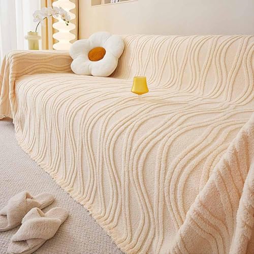 Verdickte Plüsch-Sofa-Überwurfdecke, wendbar und vielseitig, große Überwürfe für Sofas, Sofas, Sofas und Schlafsofas