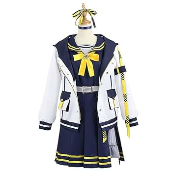 ◆ ホロライブ 星街すいせい コスプレ 白 セーラー服 VTuber ホワイト ◇ ホロライブ 星街すいせい コスプレ 白 セーラー服 VTuber ホワイト