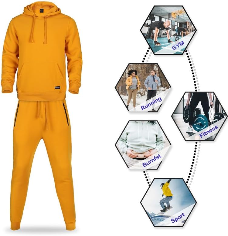 Tanderin Men's Tracksuit with Zipper Pockets Casual Sport Jogging Suits - Image 5