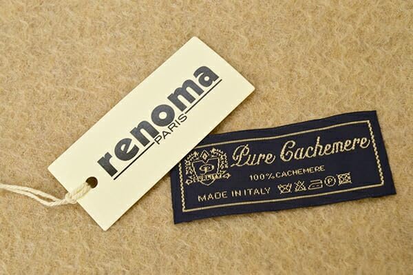 レノマ renoma マフラー ストール R9912 GREEN プレーン カシミヤ カシミア レディース グリーン - 【感動物語  ギフトモール店－☆リボンをほどくと溢れる笑顔☆－おしゃれで素敵なプレゼントやギフトにお勧めのブランド雑貨を通販－】- プレゼント＆ギフトのギフトモール [レノマ パリス] カシミヤマフラー/ロゴワンポイント(サイズ180cm/25cm) erm23w111 R9912 BEIGEWH