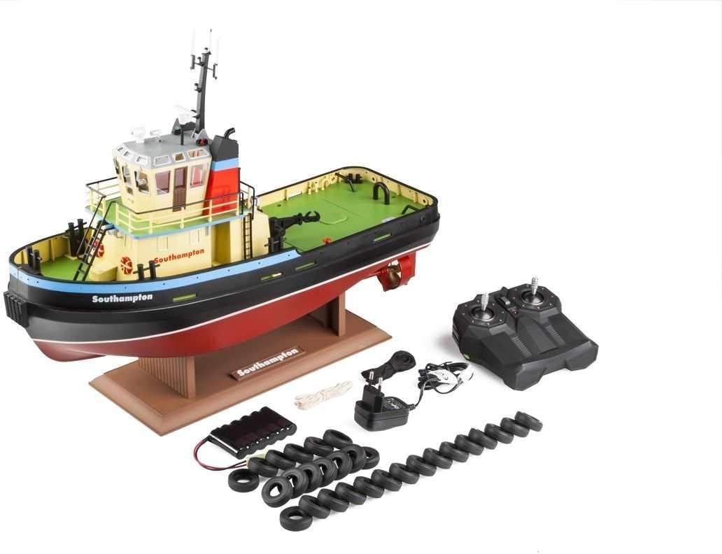 Hobby Engine HE0701 2.4G Premium Label Southhampton Tug Boat RC, Red/Black/Green