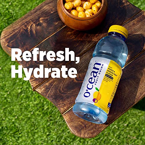 Image of O'CEAN Vegetarian Fruit Water Mango & Passion Flavor Enriched With Vitamins, Electrolyte & Glucose| 500Ml | Pack Of 12