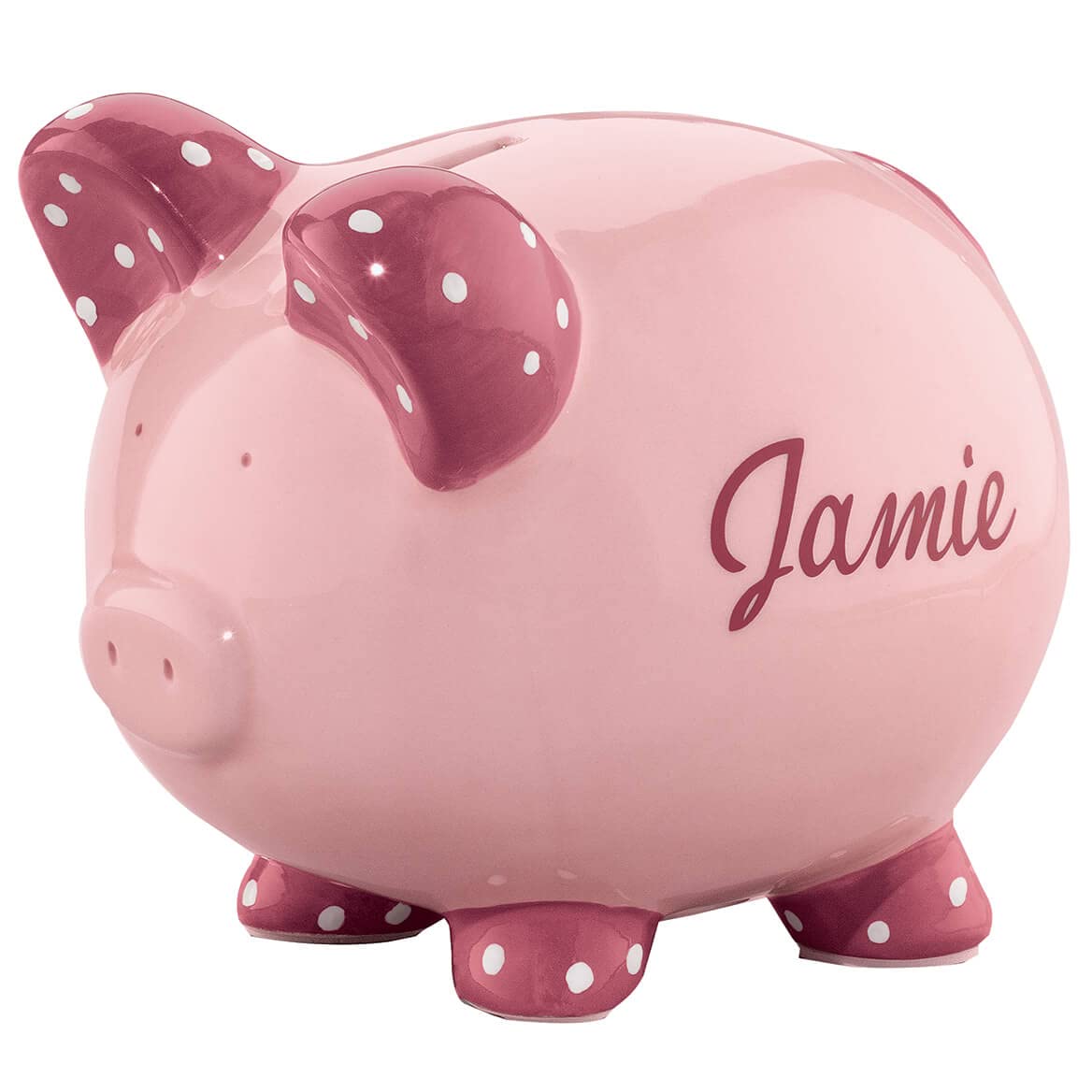 Personalized Ceramic Kids Piggy Bank by Miles Kimball - Pink