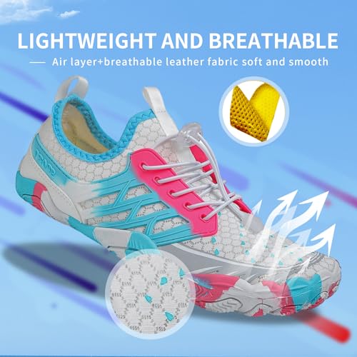 Image of SIOSNETA Hike Barefoot Shoes for Women Men, Wide Toe Water Shoes for Hiking,Breathable Non-Slip Athletic Footwear,