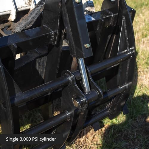 Titan Attachments LDRAKE48 Skid Steer 48€ Light-Duty Single Cylinder Root Grapple Rake thumb #3