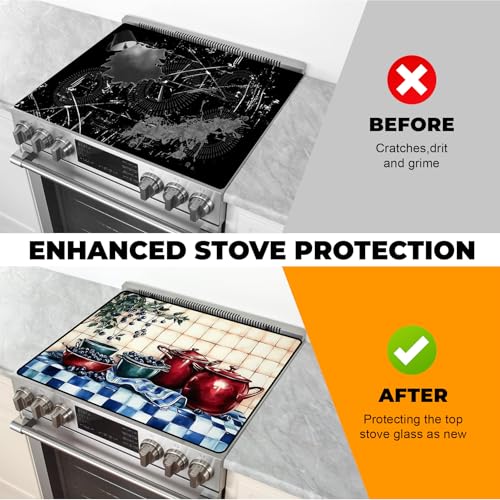 Image of Stove Top Cover for Glass Electric Stove (Bilberry, 30 inch x 21 inch)