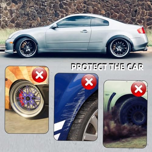 Nicoone Universal Car Wheel Fender,4pcs Car Wheel Arches Wheel Brow Fenders,Car Mudguards Car Tyre Mudguard Protection,Front and Rear Wheels,80CM - Image 5