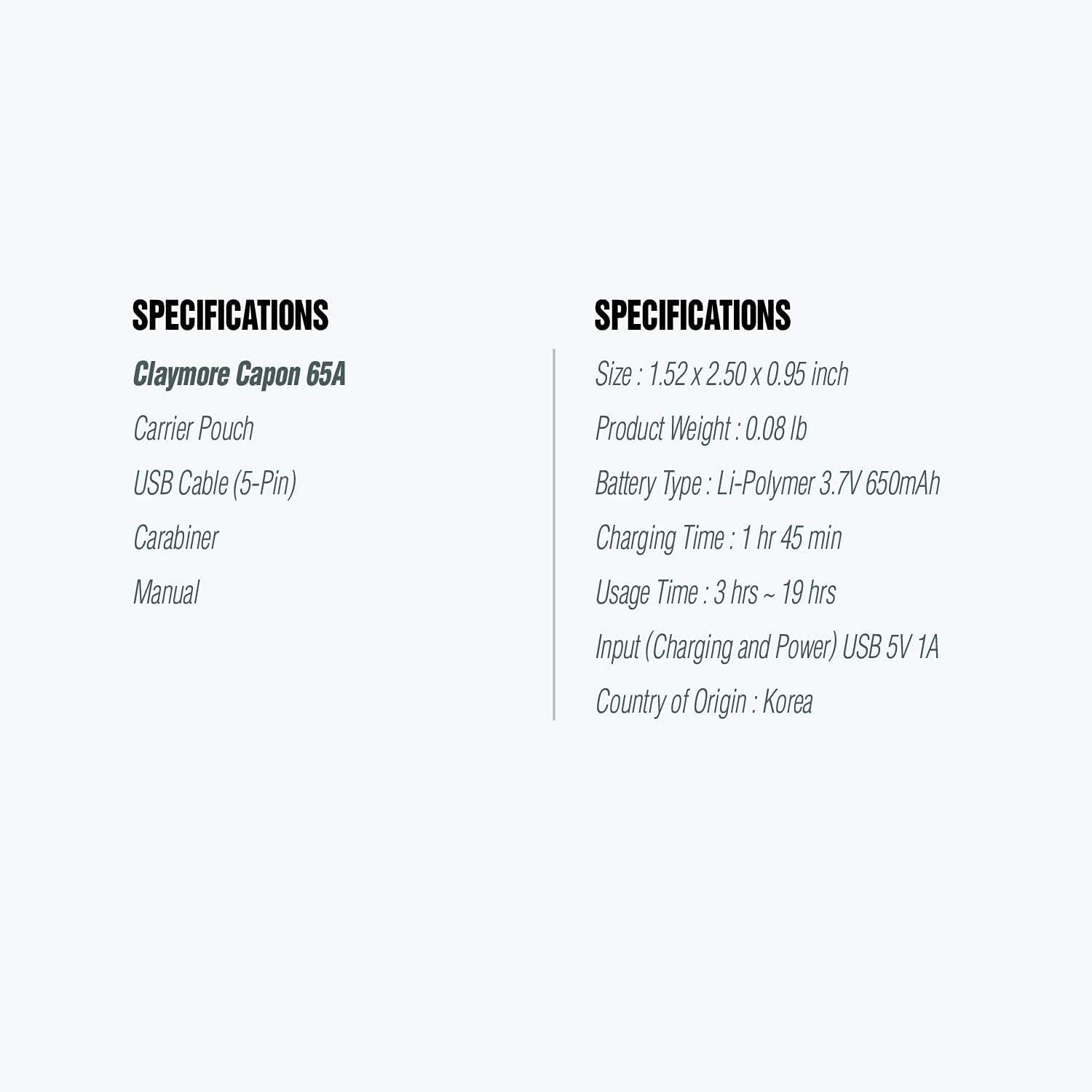 Claymore Capon 65A+ Tan Ultra-Light Clip-On Cap Light – USB-C Rechargeable 230LM LED Compact Headlamp | 3 Modes IP54 Water-Resistant Up to 19 Hrs Runtime for Camping, Running, Outdoor - Image 8