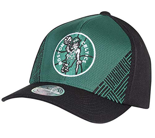 Mitchell & Ness NBA DNA - Gorra de béisbol ajustable Boston Celtics - Botas de esquí, color verde y negro Talla única