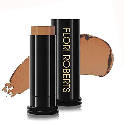 Base Strokes - Base de maquillaje en crema de Flori Roberts, cobertura completa para mujeres de color o tonos de piel más profundos, maquillaje de