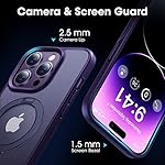 CASEKOO Designed for iPhone 14 Pro Max Case with Magnetic Invisible Stand [Military Drop Protection] [Compatible with MagSafe] Shockproof Slim Translucent Matte Promax Case 6.7 Inch, Purple - Image 5