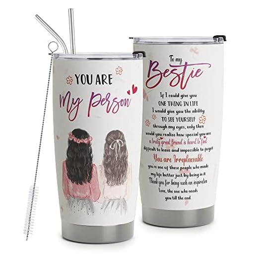 HOMISBES Best Friend Tumblers - You Are My Person 20oz - Perfect Gifts for Best Friends, Friendship Gifts
