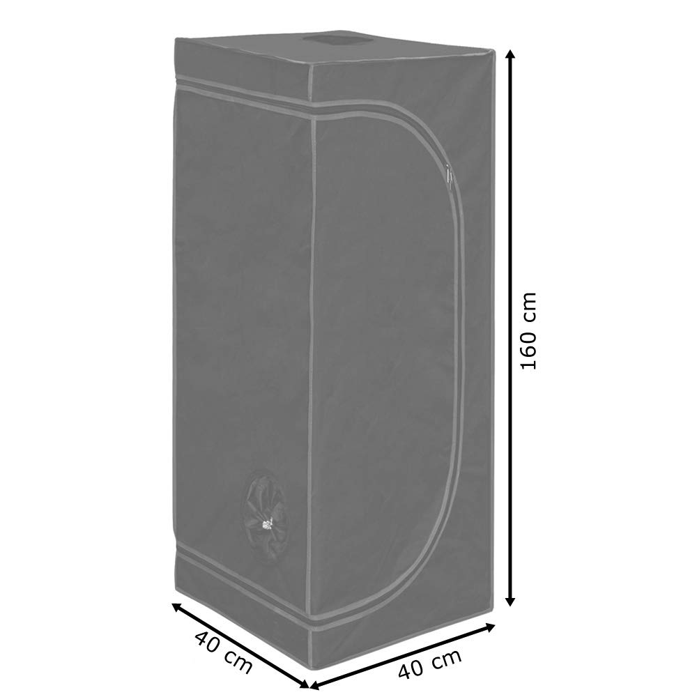 Kingpower 14 Taglie Grow Tent Box Interno Serra Coltiva la Tenda Idroponica Gabinetto di Alevamento, Dimensione:40 x 40 x 160 cm (02)