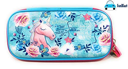 Image of FunBlast Metal Pencil Box Case with Pencil, Eraser, Sharpener Stationery Set - Double Layer Unicorn Pencil Case Stationary Organizer for Kids - Birthday Return Gift for Kids (Unicorn)