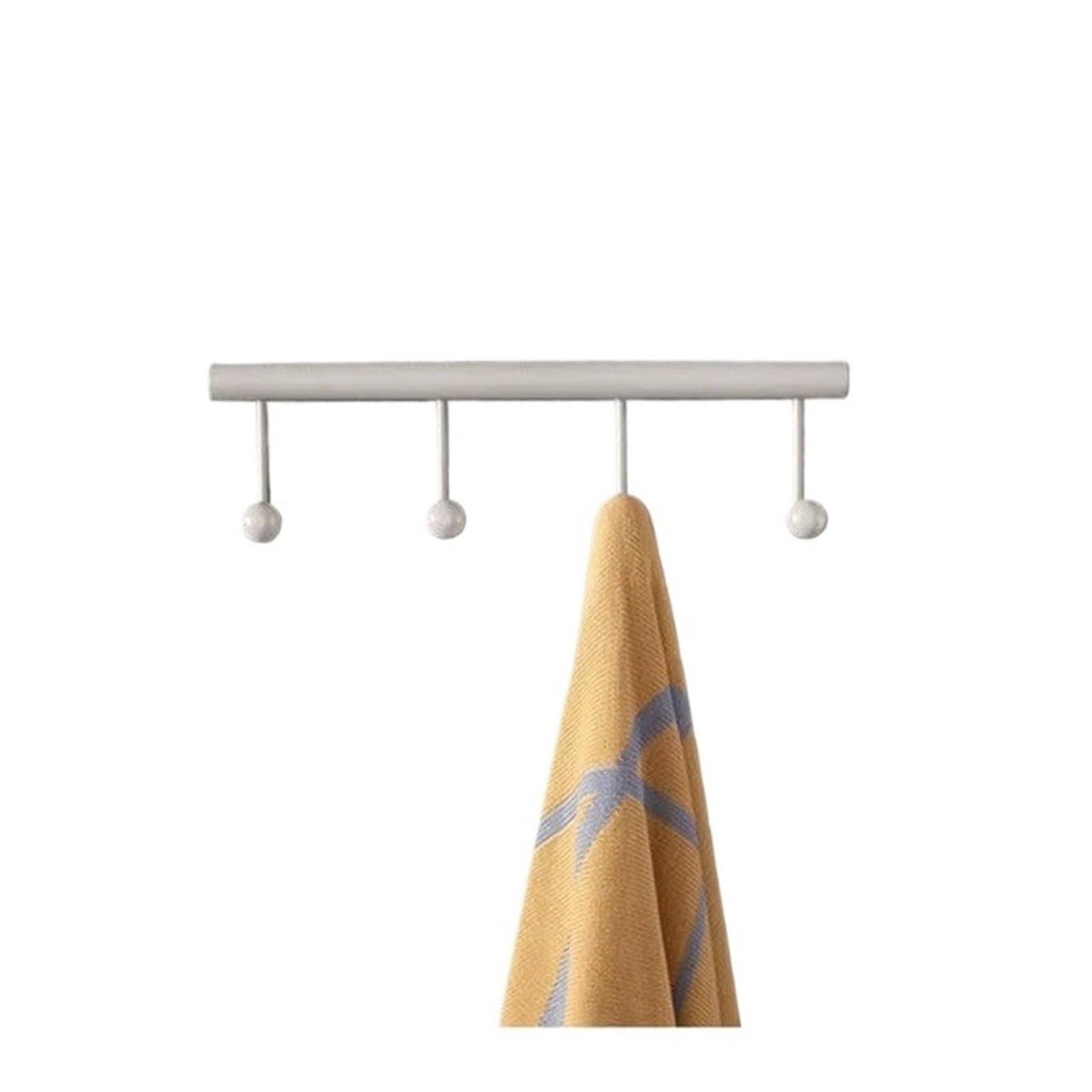 Yqinqin83b White Coat Hangers Wrought Iron Wall-Mounted Coat Rack: Minimalist Wall Hooks For Easy Storage For Bedroom(White)