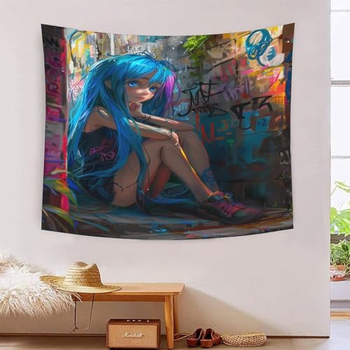 Tapisserie murale graffiti 3D KAYZTGSDA poster en polyester