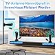 DVBT/DVBT2 Antenne mit Verstärker - HDTV Zimmerantenne für Fernseher, 420 km Großer Reichweite und 360° Empfang, Mit Magnetfuß -Unterstützt 4K 1080P - Alle TV-Geräte DAB/UHF/VHF