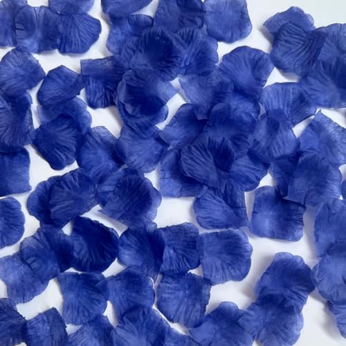 Cynamorkit 1000 PCS Blue Artificial Rose Petals for Wedding Decoration