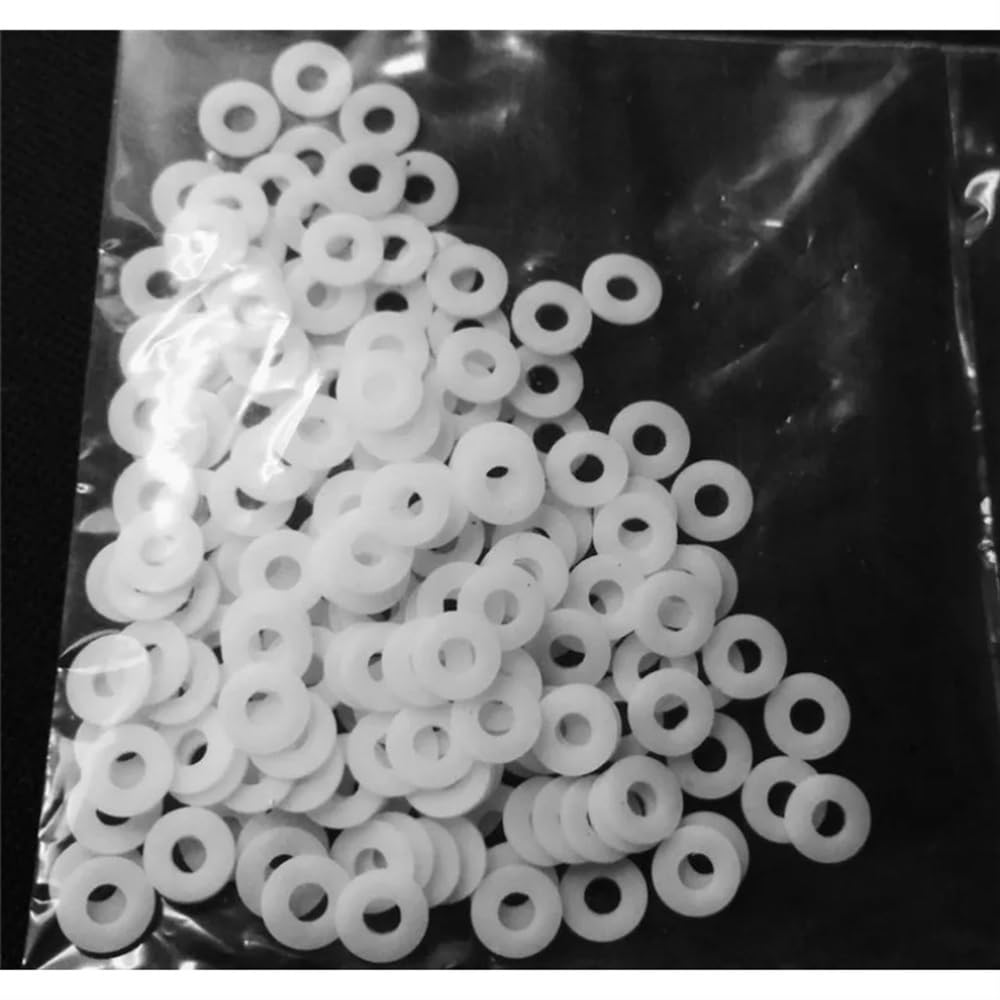 juntas tóricas, juntas de estanqueidad de caucho, 100 juntas de anillo grueso, arandelas planas de precisión de PTFE, espaciador, grosor: 0,2, 0,3, 0,4 y 0,5 mm(4X2.3X0.3MM)