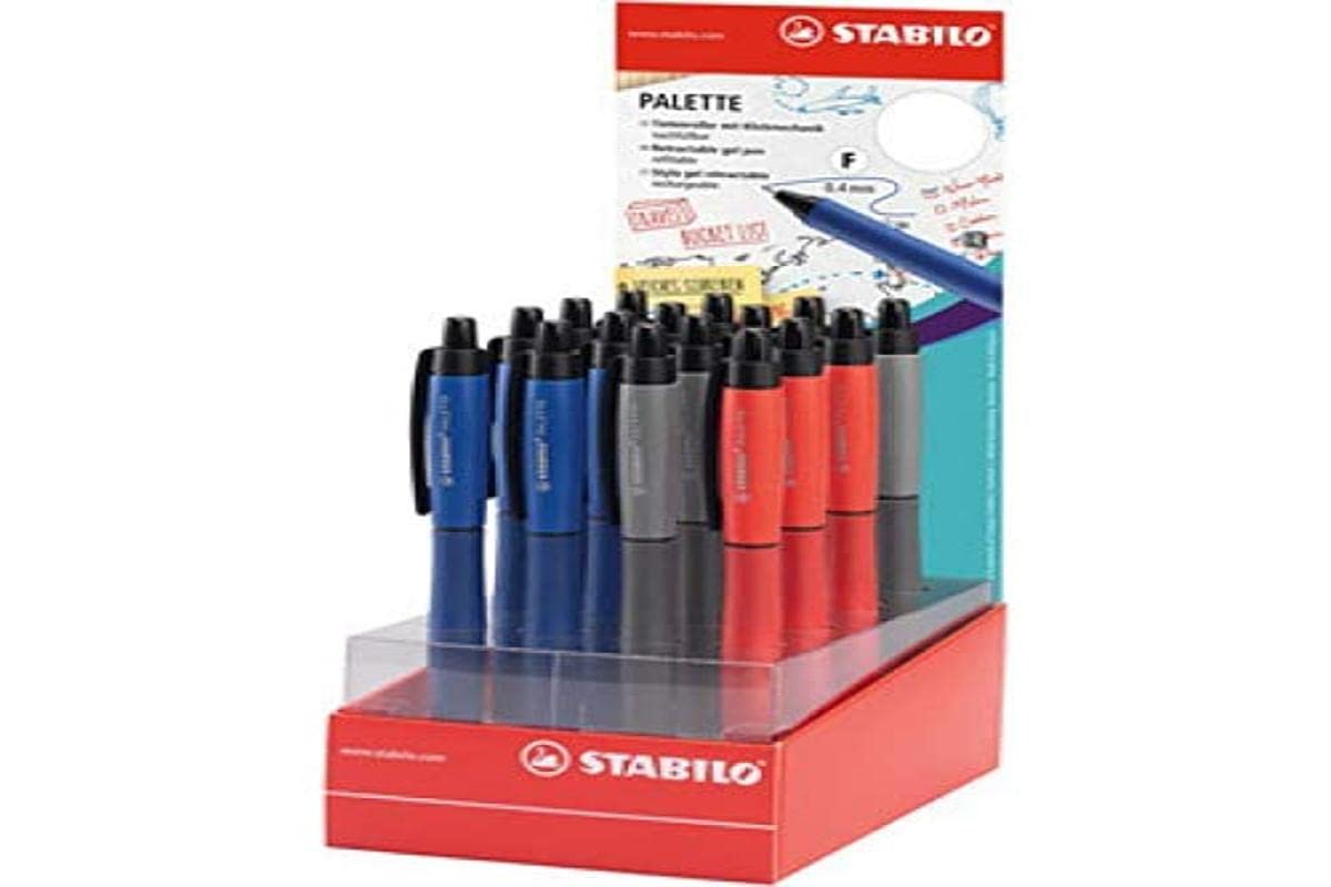 STABILO Roller Pallet, Counter Display of 16 Black, 1 count (Pack of 16)