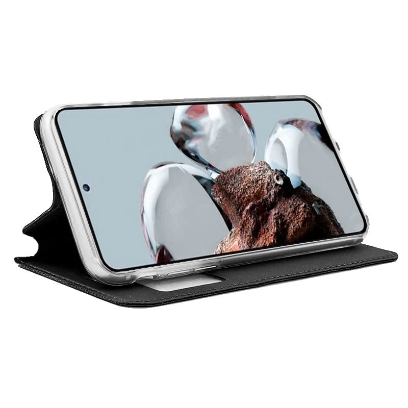 Cool Flip Cover for Xiaomi 12T / 12T Pro Smooth Black, Black/White - Image 2