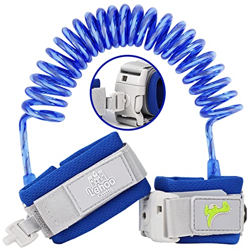 Lehoo Castle Baby Reins Anti Lost Wrist Link,Toddler Reins with Lock for Walking Child Safety Harness Walking Leash for Children Boys and Girls (Dark Blue)