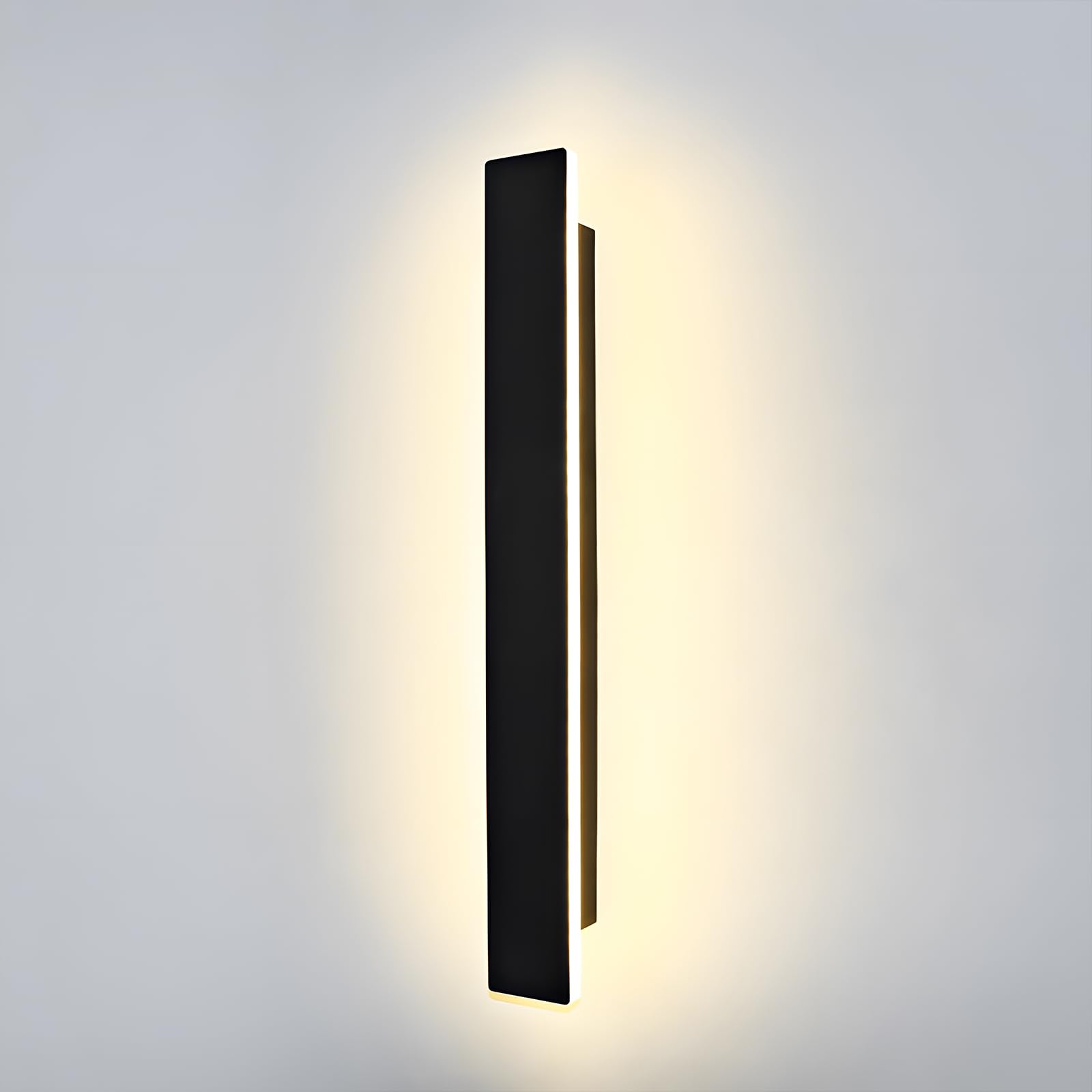 Ztwleed Black Led Wall Light Indoor,12W Wall Lamp Modern 3000K/4000K/6000K,Acrylic Wall Sconce Lights For Bedroom Living Room Corridor Stair 40Cm