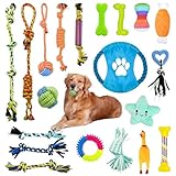 NINGESHOP Jouet pour Chien, 20 pièces Jouet Chien Corde, Jouets à Mâcher Chiens Jouet Interactif pour Nettoyage des Dents, Durables Mâcher Corde, Accessoire Chien pour Petit et Moyen