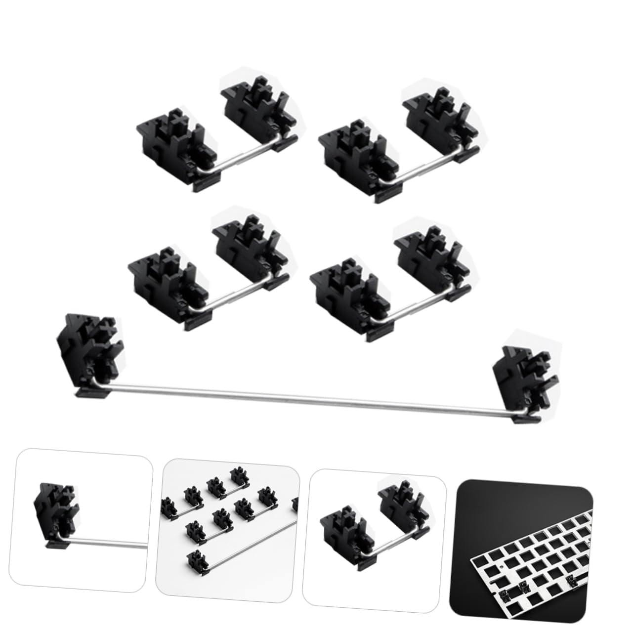 SHINEOFI 1 Ensemble Kit de Stabilisation pour Claviers Mécaniques et Accessoire de Clavier Durable et Pratique