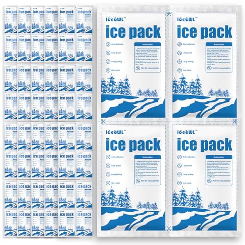 Image of Dry Ice Packs for Shipping Non-Stick for Food TUV and SGS Tests Double-Sided Absorption Long Lasting Shipping Cold Packs for Coolers Lunch Bags Freezer