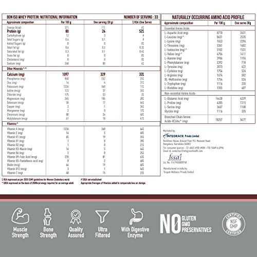 Image of 100% Protein Isolate, Dark Chocolate | 1 Kg, 33 Servings In Pack Of 1 | 24G Protein, 329Mg Calcium, 5.5G Bcaa For All Gender | Athletes, Sports, Fitness Enthusiasts