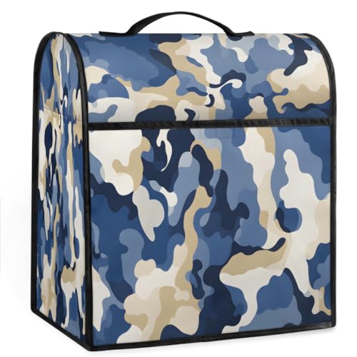 Coffee Maker Cover Navy Camouflage Kitchen Appliance Covers Small Appliance Covers Blender Cover Juicer Cover Dust Covers for Kitchen Appliances with Top Handle and Pockets,Washable,C214
