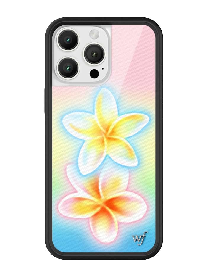 Image of Wildflower Cases - Compatible with iPhone 16 Pro Max | Protective Black Bumper, 6.5ft Drop Test Certified, Women Owned Small Business | Pastel Plumeria
