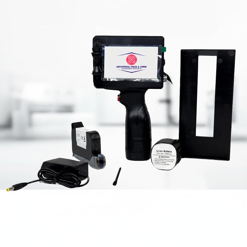 Universal Pack & Code Heavy-Duty Handheld Inkjet Monochrome Printer, Printing Size 0.5 Inch,Black-image-36