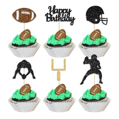 Vofrise 36PC Football Cupcake Toppers