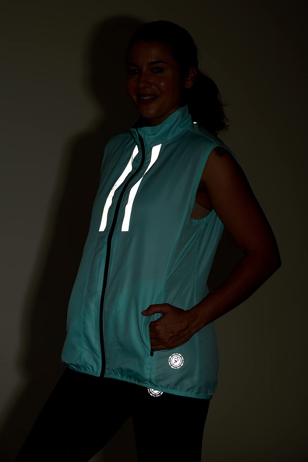 Time To Run Gilet Veste de Course a Pied Sans Manche Pour Femme Avec Poches - Légère Coupe-Vent Respirant - Idéal Pour Le Jogging - de