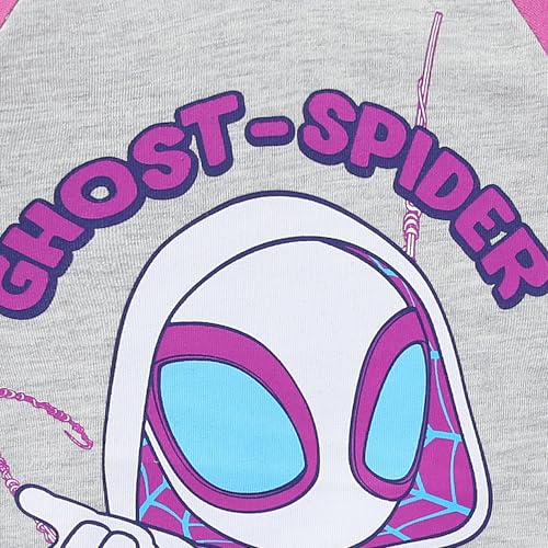 Image of Marvel Spider-Gwen Ghost Spider Girls Short Sleeve T-Shirt and French Terry Shorts Set for Toddler to Big Kids