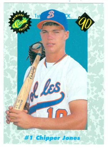 Amazon.com: Chipper Jones baseball card 1990 Classic Draft Pick #1 (Atlanta  Braves) Rookie Card : Collectibles & Fine Art